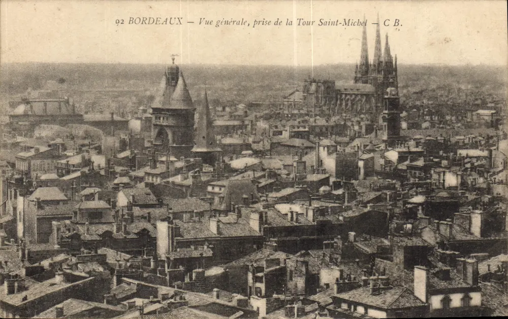 Bordeaux — Allgemeiner Blick vom Turm Saint-Michel — C.B. - Vorderseite