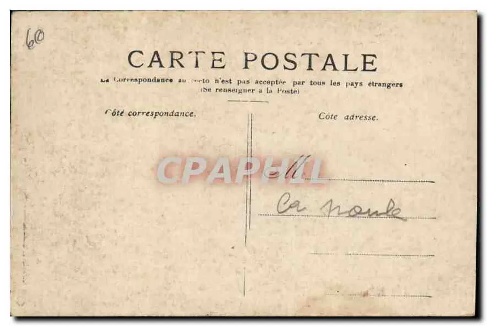 Paris — O ponte au Change — editor não identificado, número de série 60 - Verso