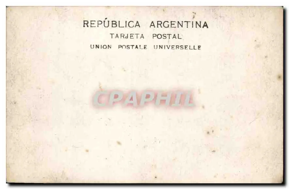 Família no jardim — fotografia emoldurada — República Argentina - Verso