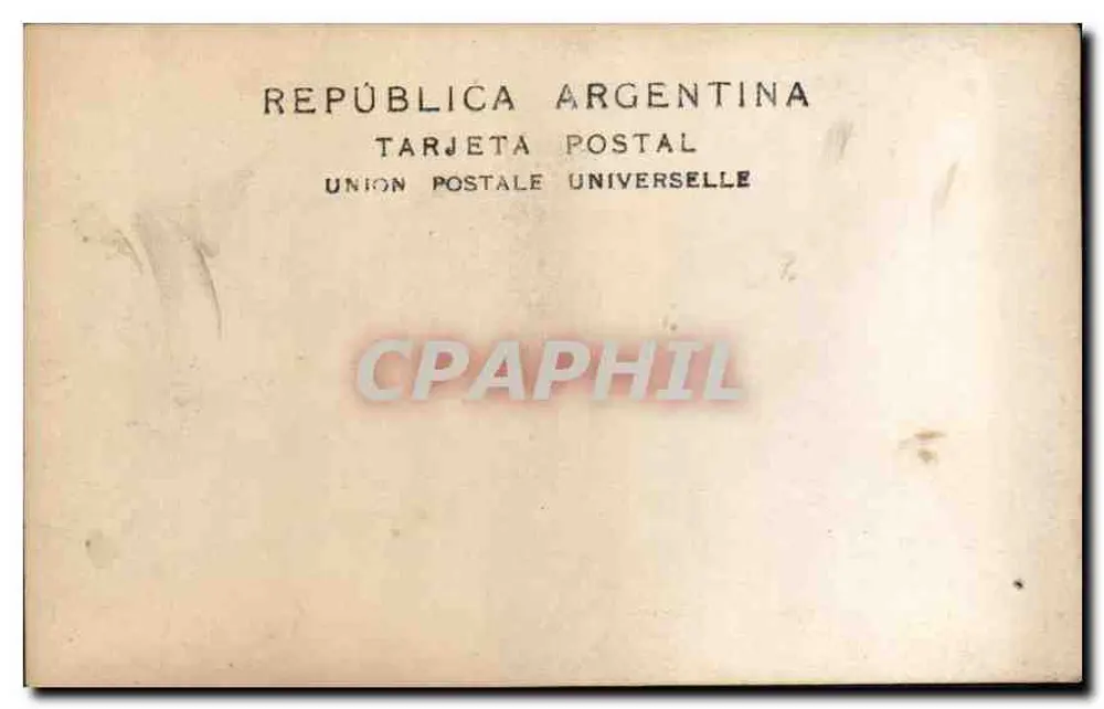 Família diante de uma cerca ondulada — Argentina — Tarjeta Postal Universelle - Verso