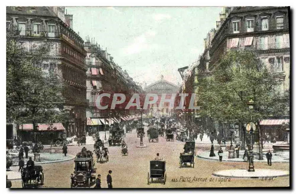 Paris Avenue de l'Opéra — vue animée — n° 655 - Frente