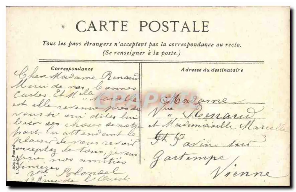 Paris Avenue de l'Opéra — vue animée — n° 655 - Verso