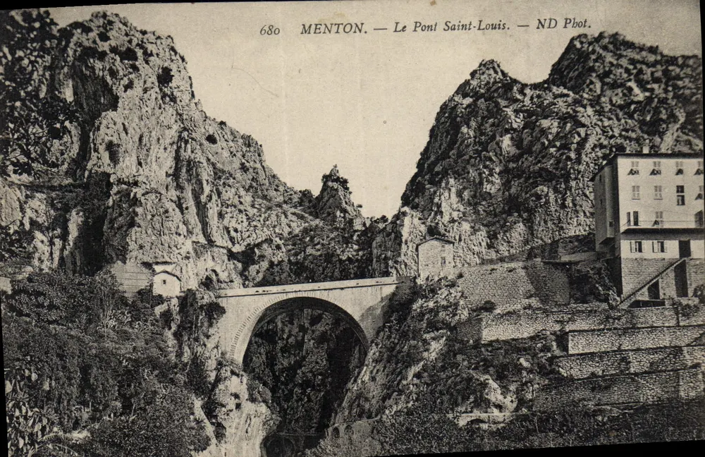 Menton — O Ponte Saint-Louis — ND Phot. - Frente