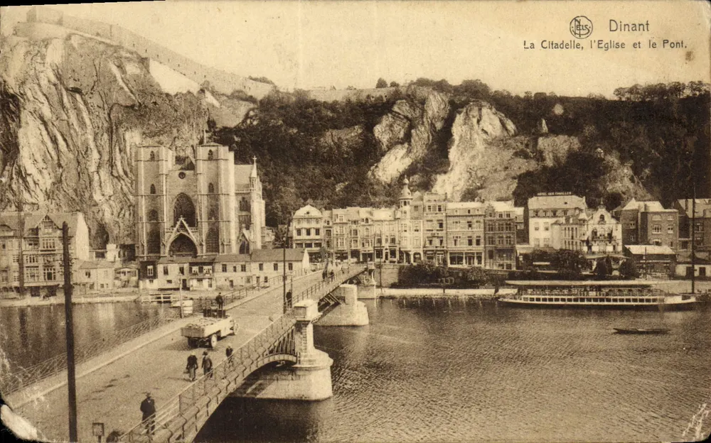 Dinant — Die Zitadelle, die Kirche und die Brücke — N. Leus - Vorderseite