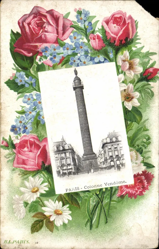 Paris - Säule Vendôme — Blumendekoration — H.L. PARIS 10 - Vorderseite