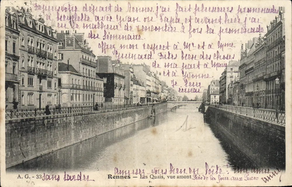 Rennes — Os Quais, vista acima — A.G. - 33 sem borda - Frente