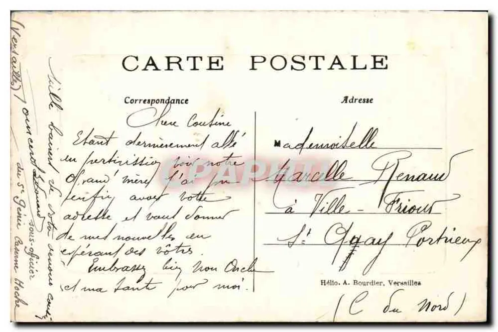Versailles — Bassin do Dragão — editor Goumand - Verso