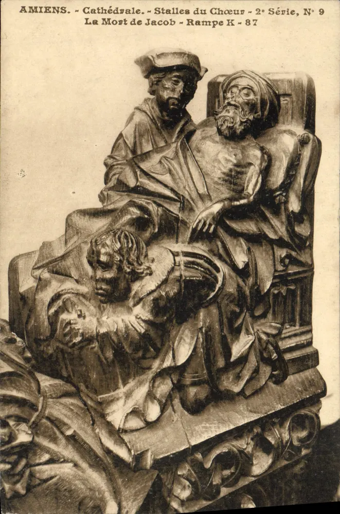 Amiens - Kathedrale - Chorstühle - Der Tod Jacobs - 2. Serie, Nr. 9 - Vorderseite