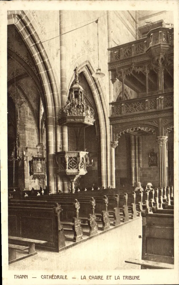 Thann — Kathedrale — Die Kanzel und der Chor - Vorderseite