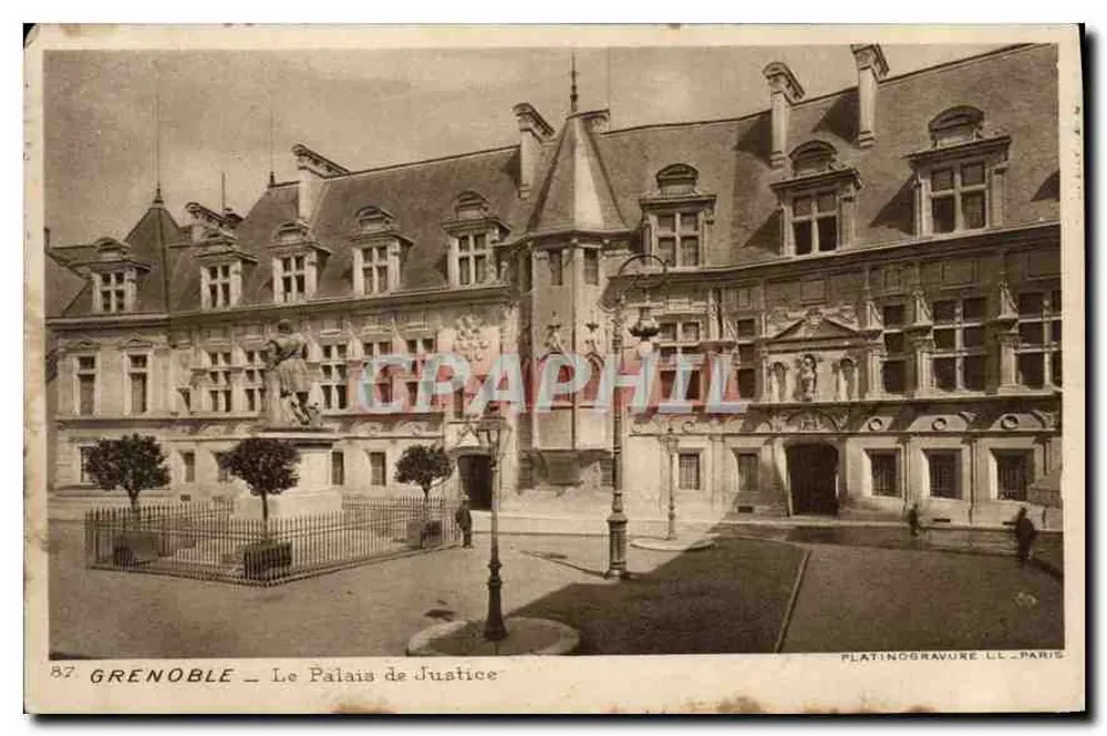 Grenoble — O Palácio de Justiça — Platinobravure LL - Paris, n°87 - Frente