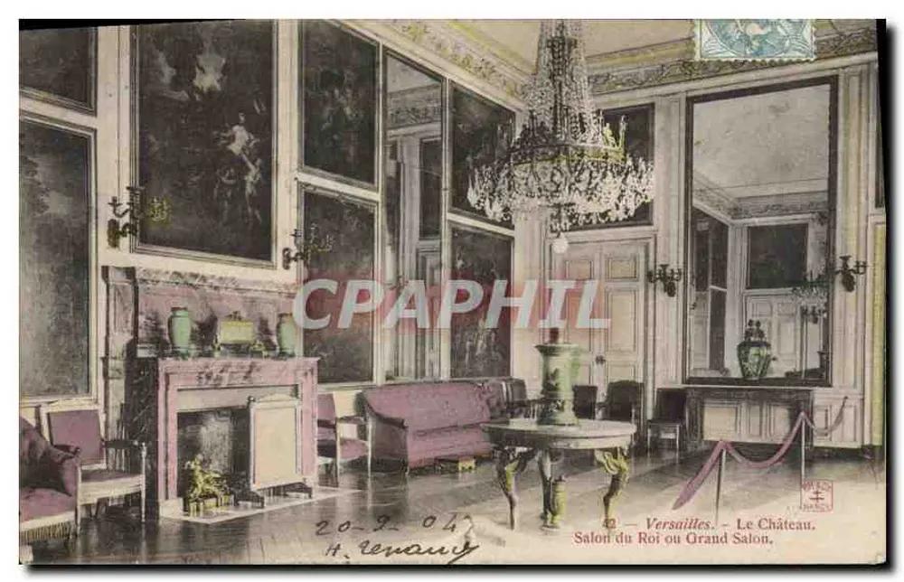 Versailles - Das Schloss. Königssalon oder Großer Salon — A. Renany, n° 20-2-047 - Vorderseite