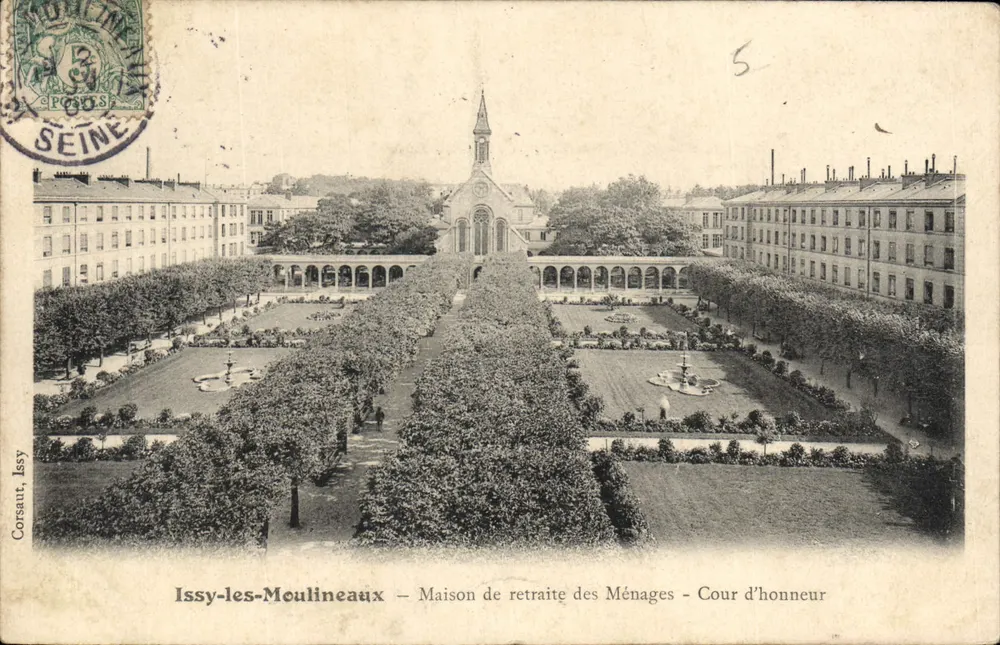 ISSY-LES-MOULINEAUX - Das Altersheim für Haushalte - Cour d'honneur - Vorderseite