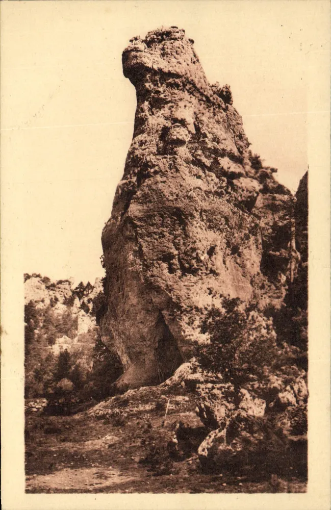 Cirque des Amats, der Sphinx — Aveyron — Montpellier-le-Vieux - Vorderseite