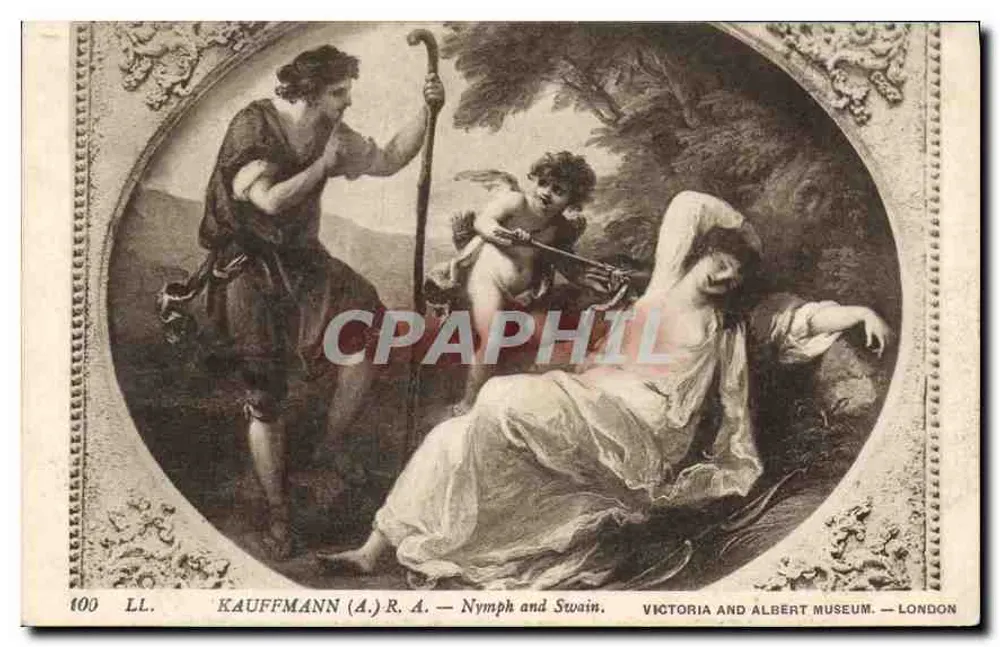 Ninfas e Stewain — Kauffmann (A.) R.A. — Museu Victoria and Albert, Londres - Frente