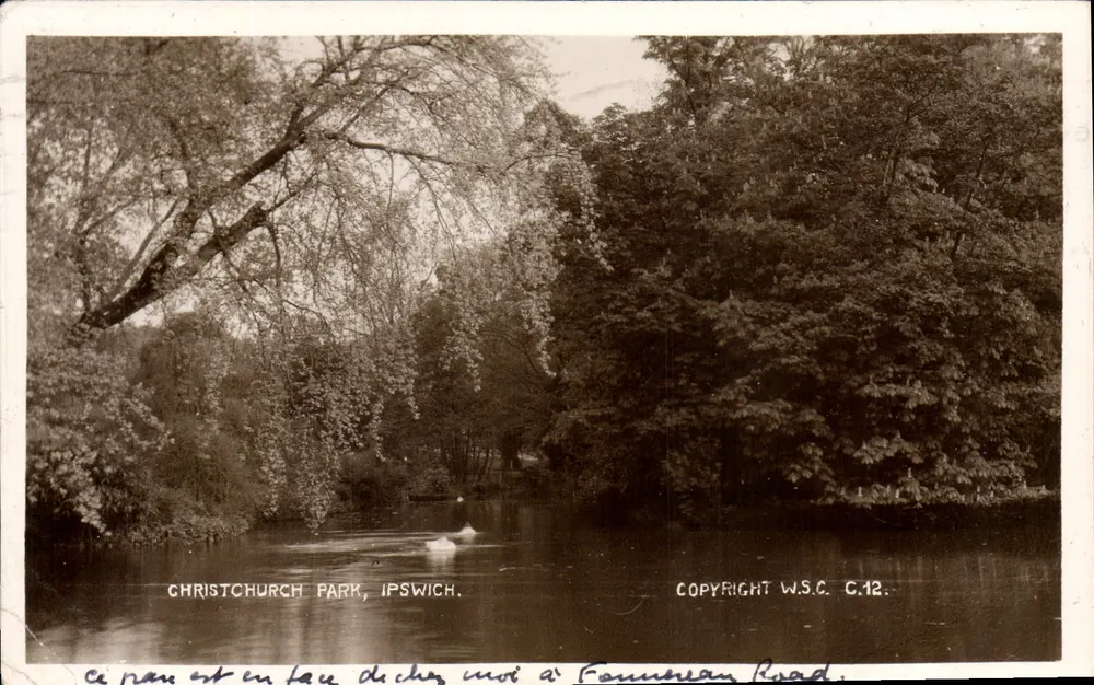 Christchurch Park, Ipswich — Ansicht des Sees — W.S.C. C.12 - Vorderseite
