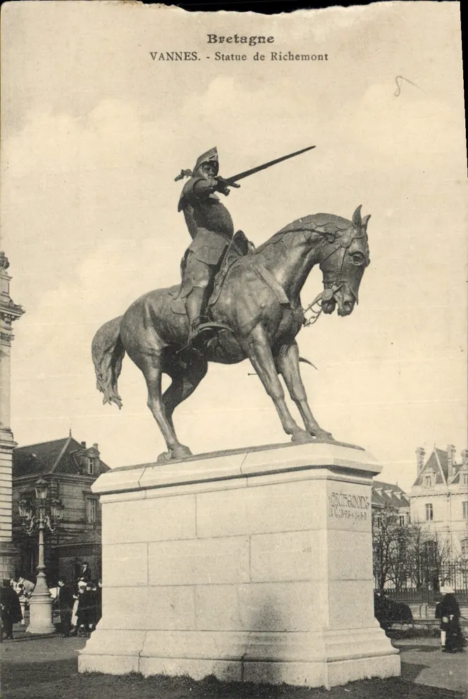 Vannes - Estátua de Richemont — Bretagne, editor RICHARDON, n° de série 8 - Frente