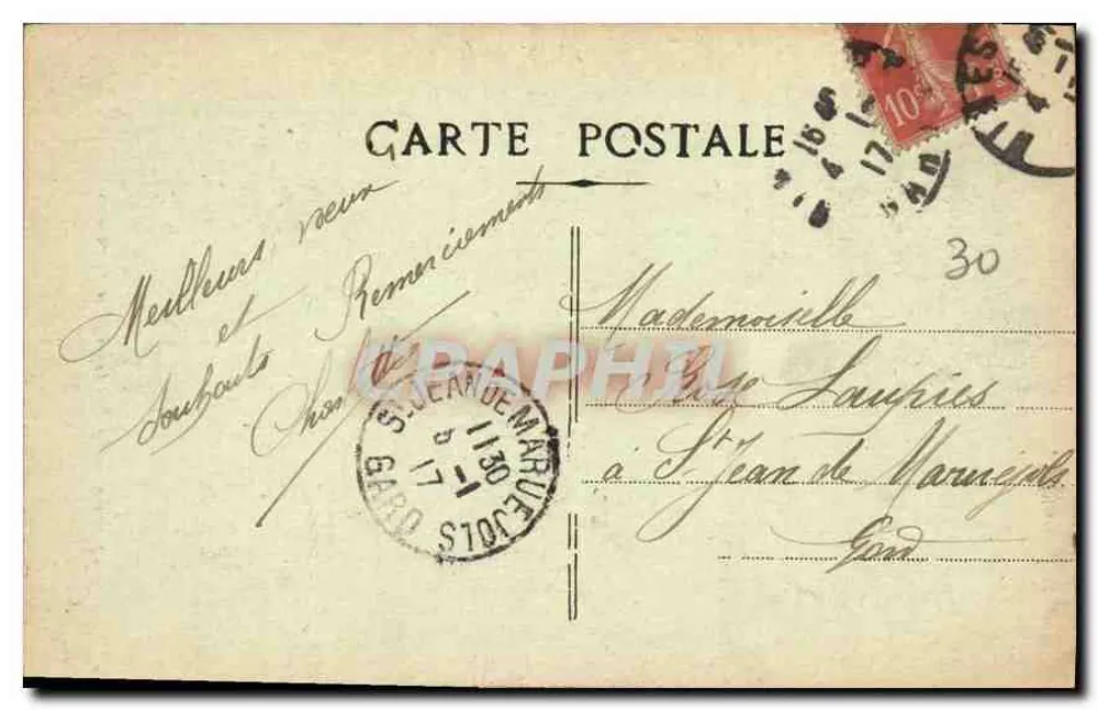 Os jardins da Fontaine (A Cascata) — Sèvres — editor não identificado, n° de série 2 - Verso