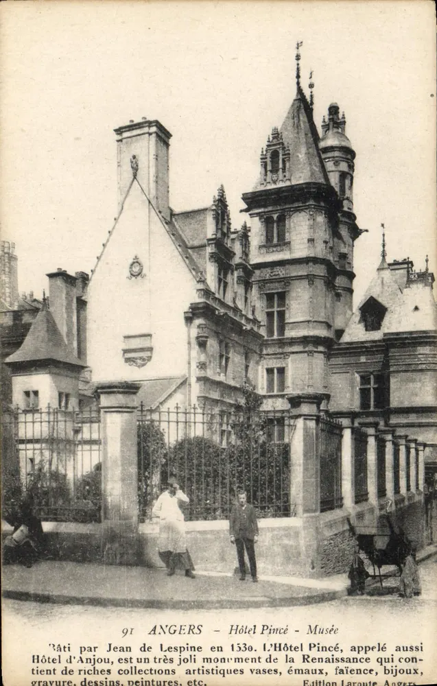 Angers - Hotel Pincé - Museu — editor Laroque, n°91 - Frente