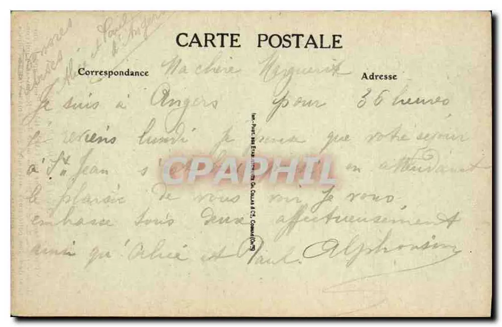 Angers - Hotel Pincé - Museu — editor Laroque, n°91 - Verso