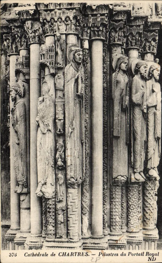 Kathedrale von CHARTRES — Pfeiler des Königstor - Vorderseite