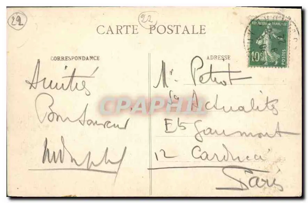 Le Cap Fréhel (C.-du-N.) — Der Fort Lalatte und Anse des Sévignés — Verlag J. Cossé, Falaise (Calvados) - Rückseite