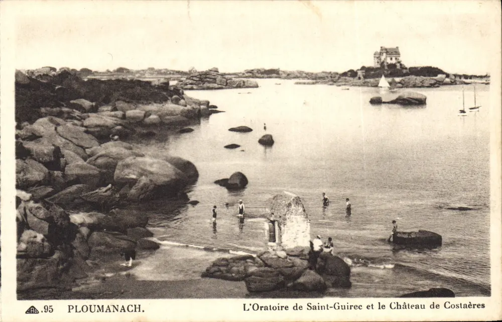 PLOUMANACH — Das Oratorium Saint-Guirec und das Schloss Costaères - Vorderseite