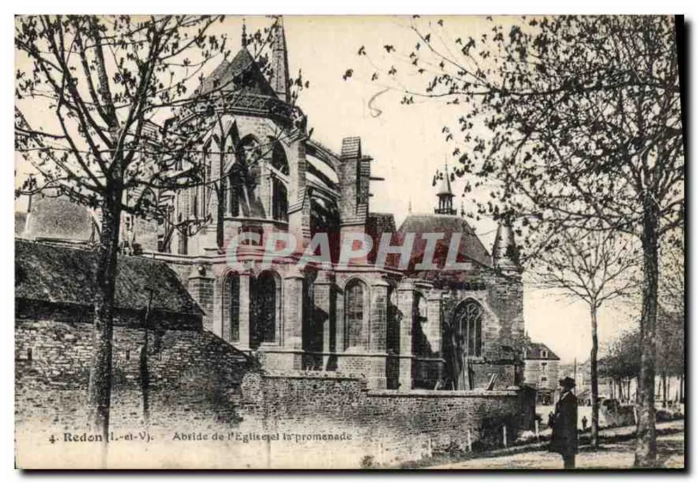 Redon (Ille-et-Vilaine) — Schutzgebäude der Kirche und der Promenade — unbekannter Verlag, Nr. 4 - Vorderseite