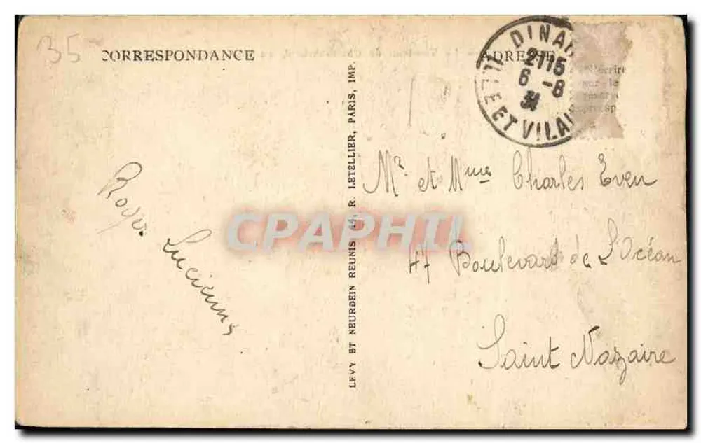 Saint-Malo — Das Grab von Chateaubriand, am Grand Bey — LL 5 - Rückseite