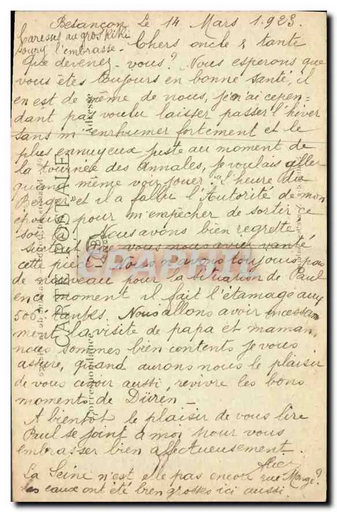 Bassins du Doubs — Bassins de la Vierge — Ausgabe der Nouvelles Galeries - Rückseite