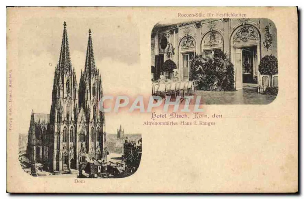 Kölner Dom — Hotel Disch, Köln — Verleger G. Gabel, Hamburg - Vorderseite