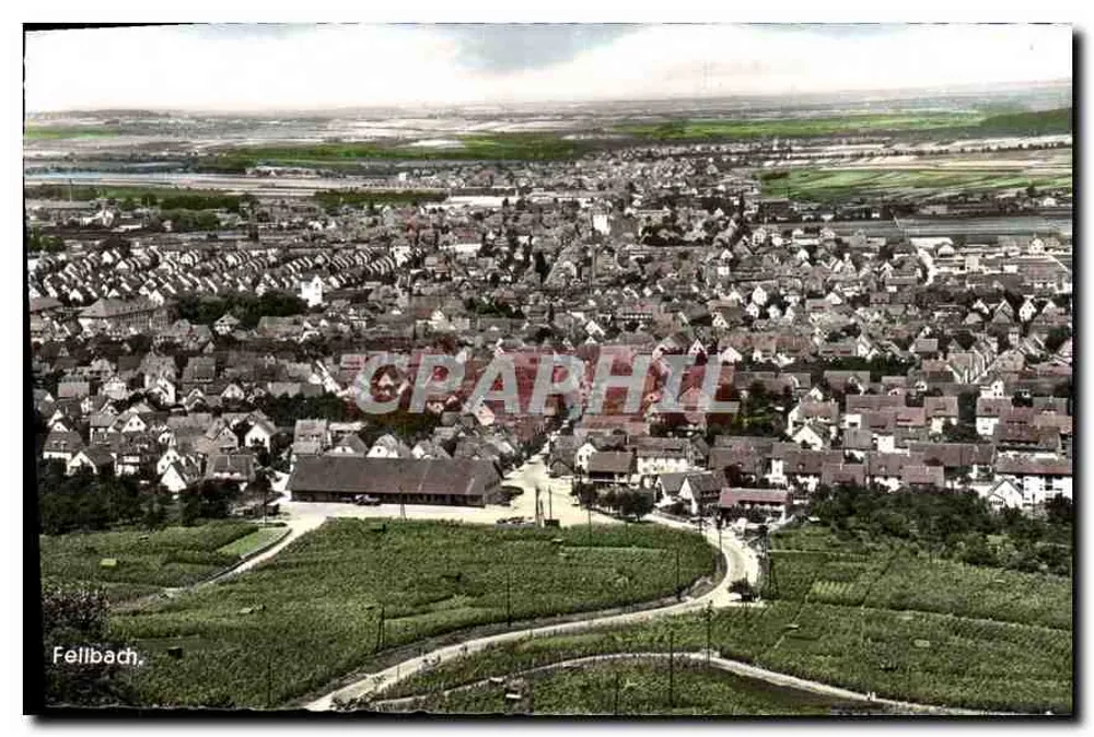 Fellbach — vista aérea — Franckh Ansichtskarten, n° 24970 - Anverso
