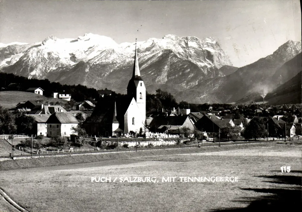 Puch / Salzburg, mit Tennengebirge — unbekannter Verleger, Seriennummer 115 - Vorderseite