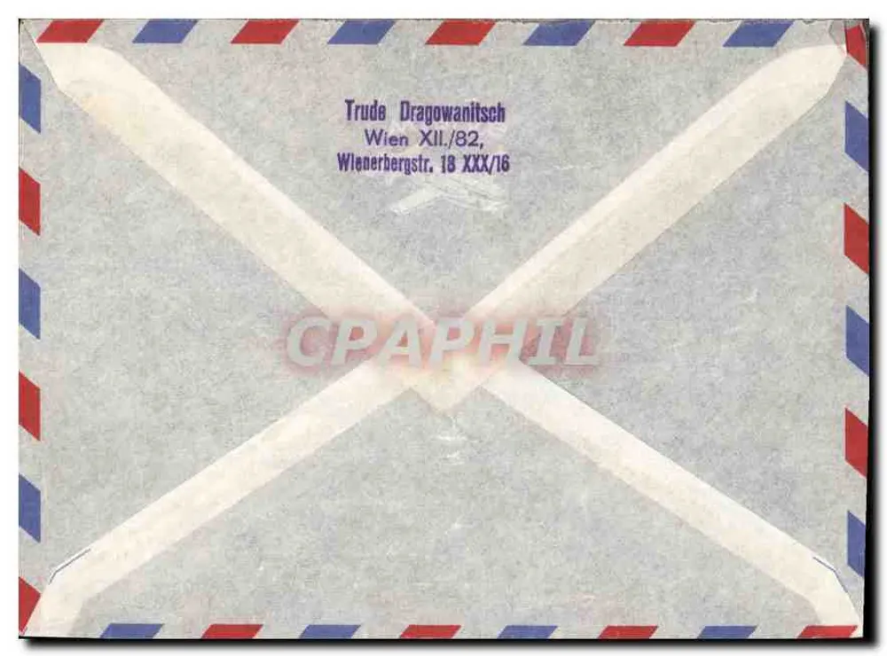 Aéropostale Wien — Algerien — 1957 — Verlag Flugpost - Rückseite