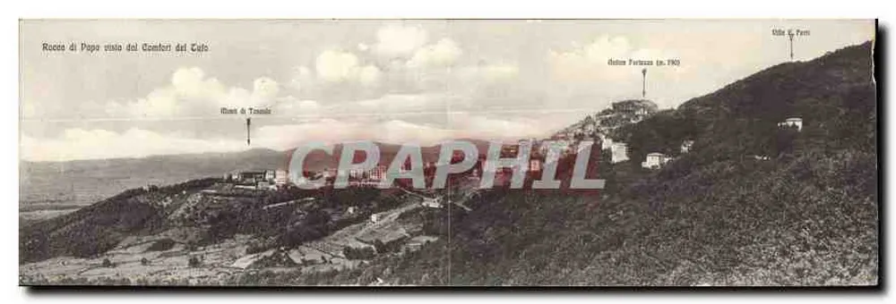 Rocca di Papa von Comfori del Calco aus gesehen — Panoramablick — Verlag G. Ferrini - Vorderseite