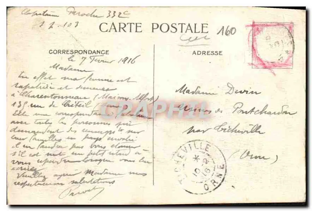 Union der Schützengesellschaften Frankreichs — Nationale Verteidigung — 1915 - Rückseite