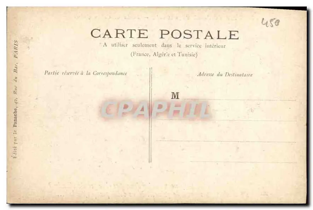 Der Staatsrepublikswagen — Zeichnung von Caran d'Ache — Verlag Le Panache, 42, Rue du Bac, Paris - Rückseite