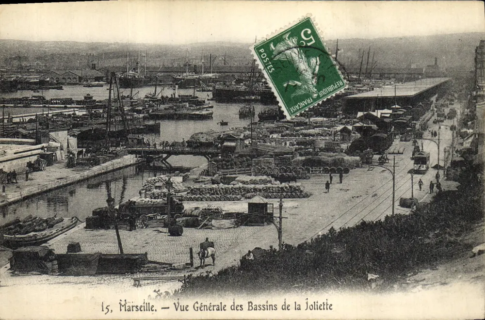 Marseille — Allgemeine Ansicht der Joliette-Becken — Verlag Joliette, Nr. 15 - Vorderseite