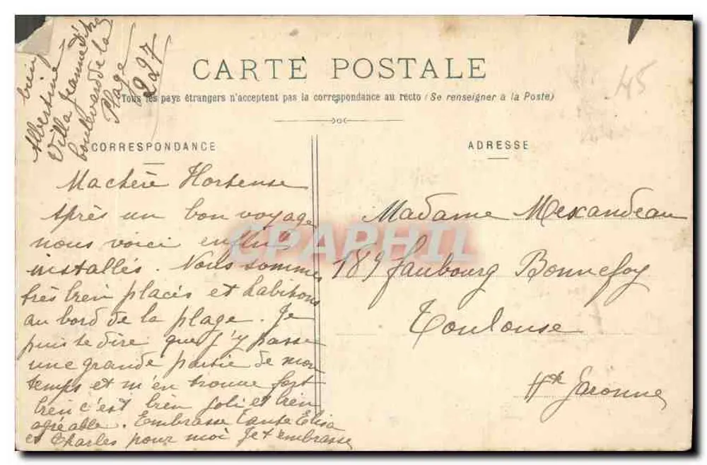 Arcachon — Vista sul bacino — Editore: Parigi, n° 269 - Verso