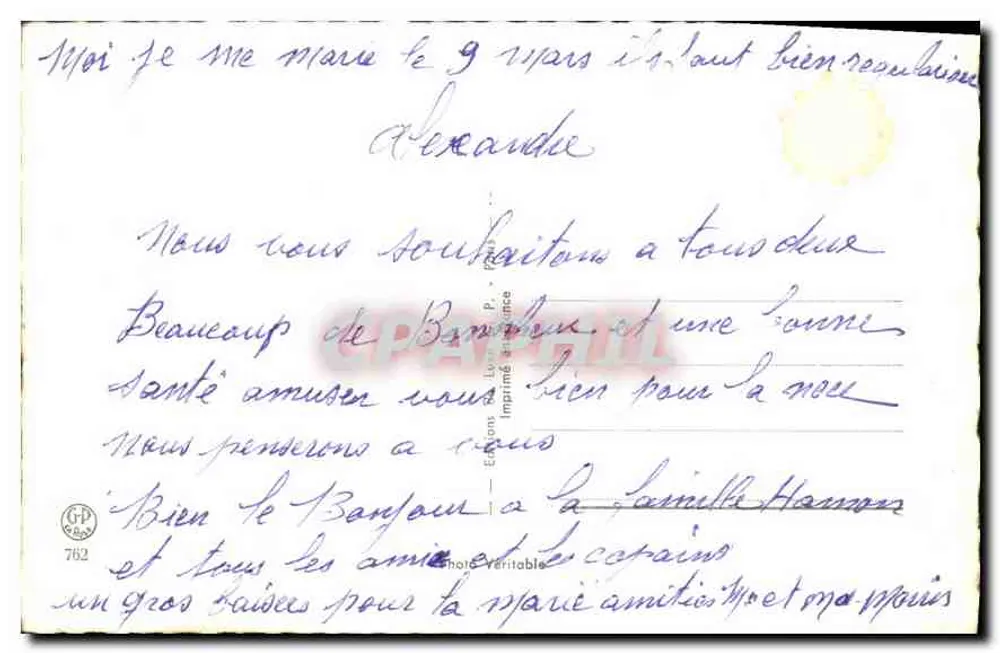 O Ninho do Amor — Editora: Ed. de Lyon, n° 762 - Verso