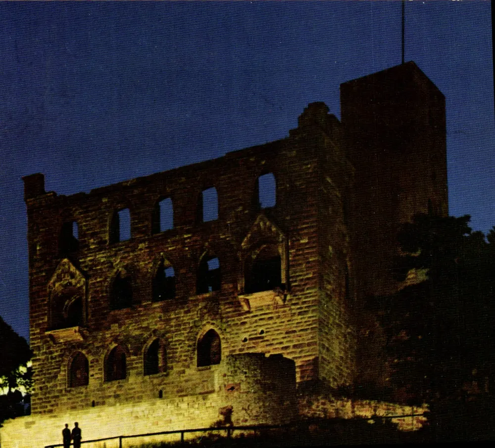 Schloss Neustadt-Hambach — Beleuchtete Ruinen — Gebr. Mätz Tübingen, n° 815 J 22 - Vorderseite