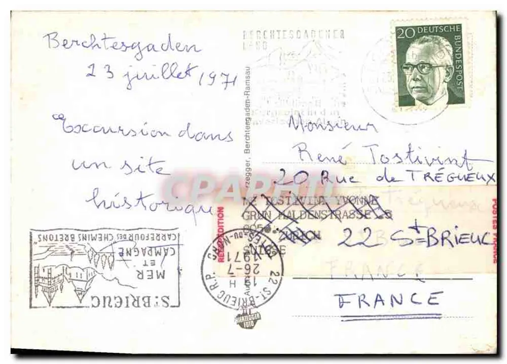 Berchtesgaden - Obersalzberg — Casa de Hitler — 3 cenas históricas (1939, 1945, 1952) - Verso