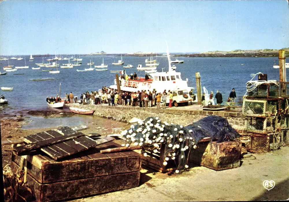 Iles Chausey — Die Landungsstelle Cale und die Belle Malouine — Artaud Frères, Verleger - Vorderseite
