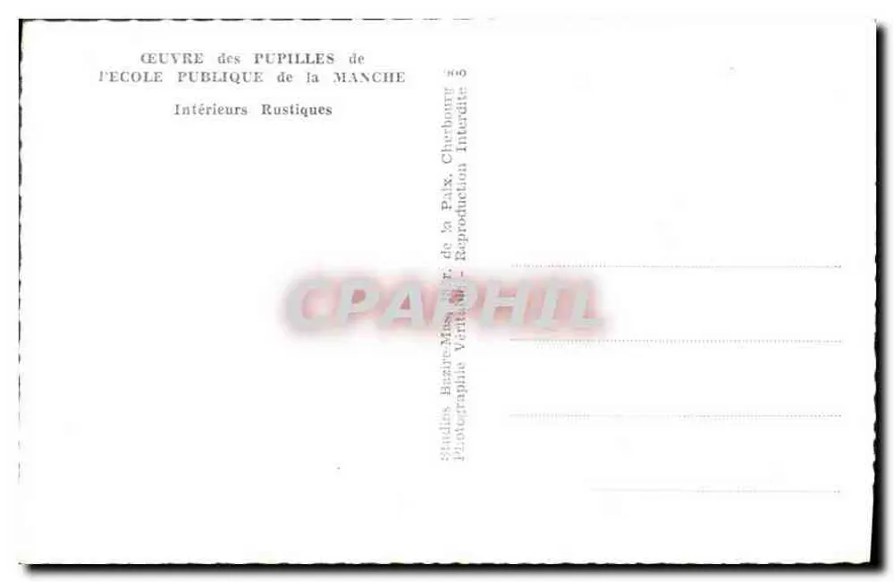 Rustikale Innenräume — Öffentliche Schule der Manche — Verlag: Studios Beaupassage, Chevbourg - Rückseite