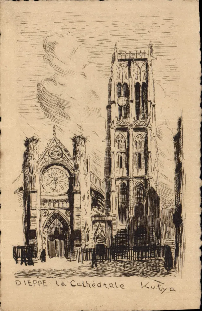 Dieppe — A Catedral — Kuty a - Frente