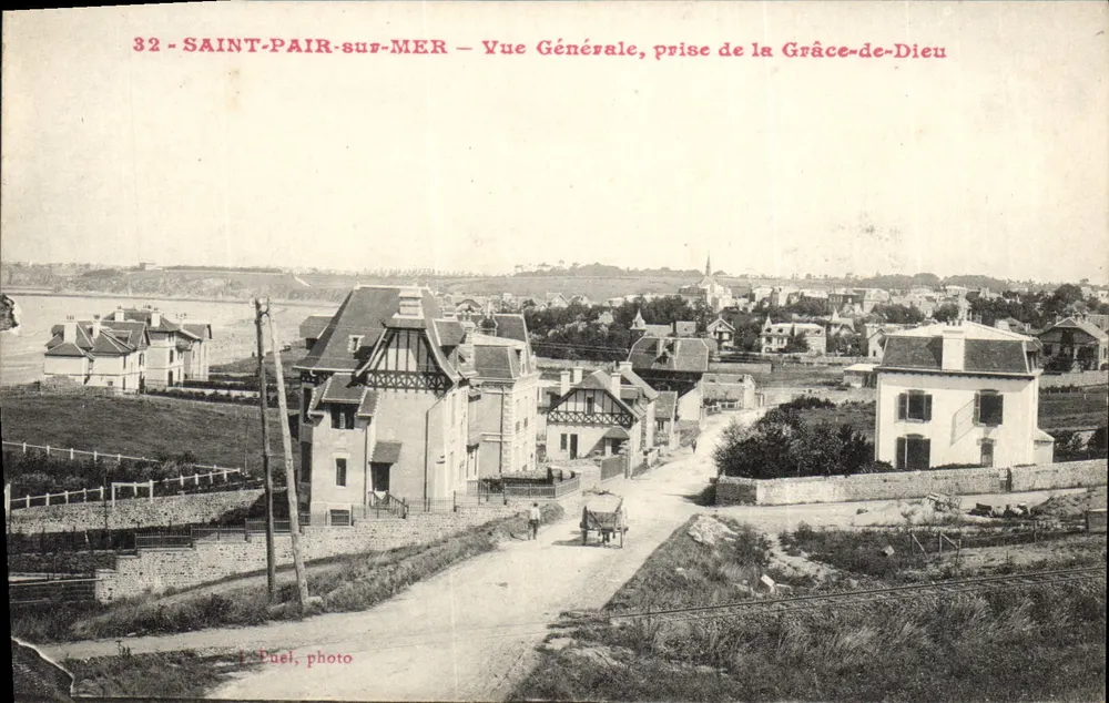 SAINT-PAIR-sur-MER — Vue Générale, prise de la Grâce-de-Dieu — I. Puel, photo - Recto