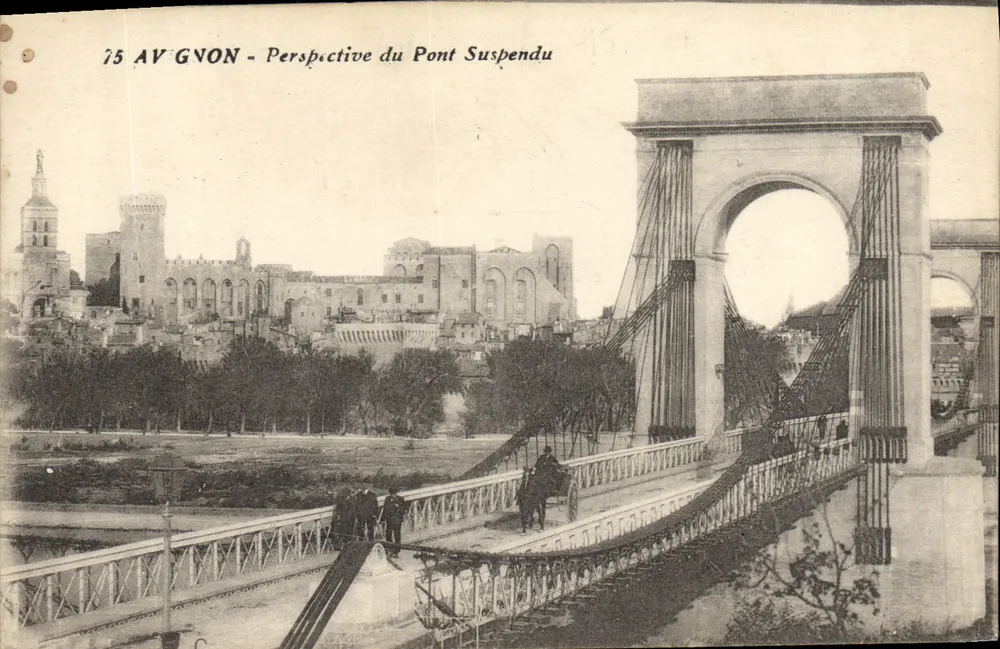 Avignon - Perspectiva do Ponte Suspensa — 75 AV GVON - Frente