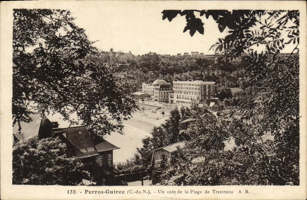Perros-Guirec (C.-du-N.) — Ein Stück der Trestraou-Strand — Phototype A. Bruel, Angers, Nr. 132 - Vorderseite