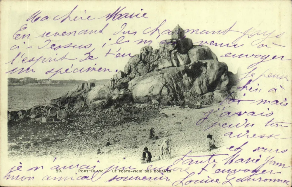 Port-Blanc — O posto de vigilância das alfândegas — editor Pasco e Lepinatte, n°29 - Frente