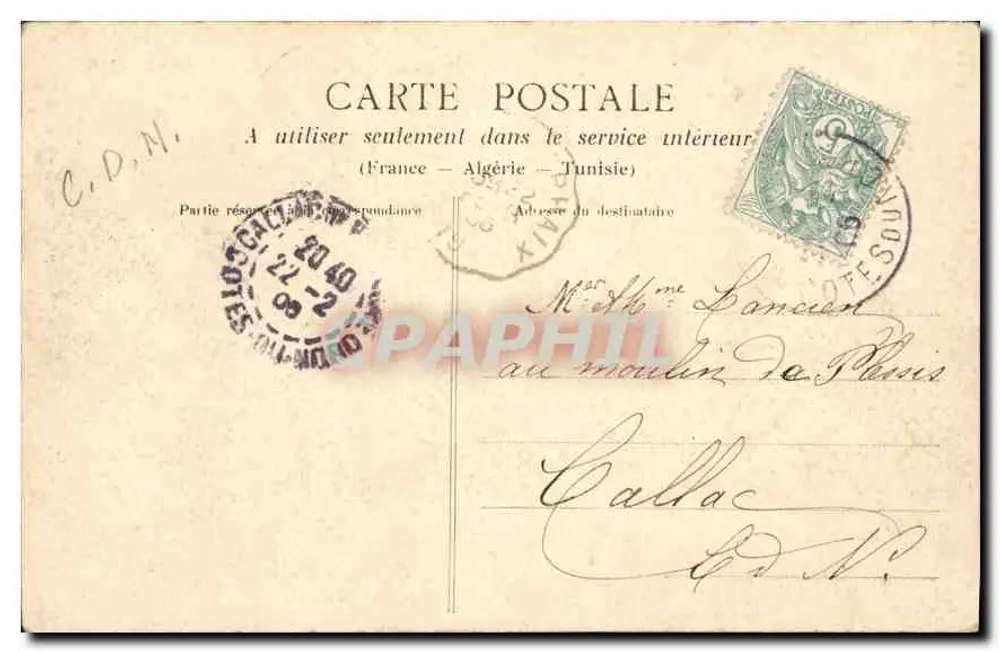 Quintin - Castelo de M. o conde de Robien — Bretagne, fot. Mancel, editor em Binc - Verso