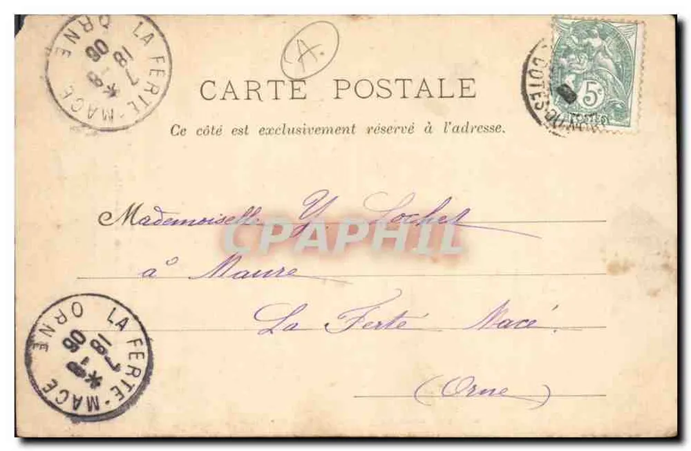 Guingamp (Côtes-du-Nord) — Vista das Torres — J.-B. Barat, editor-fotógrafo Paris - Verso